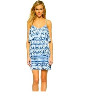RORY BECA TIE DYE BLUE SILK DRESS